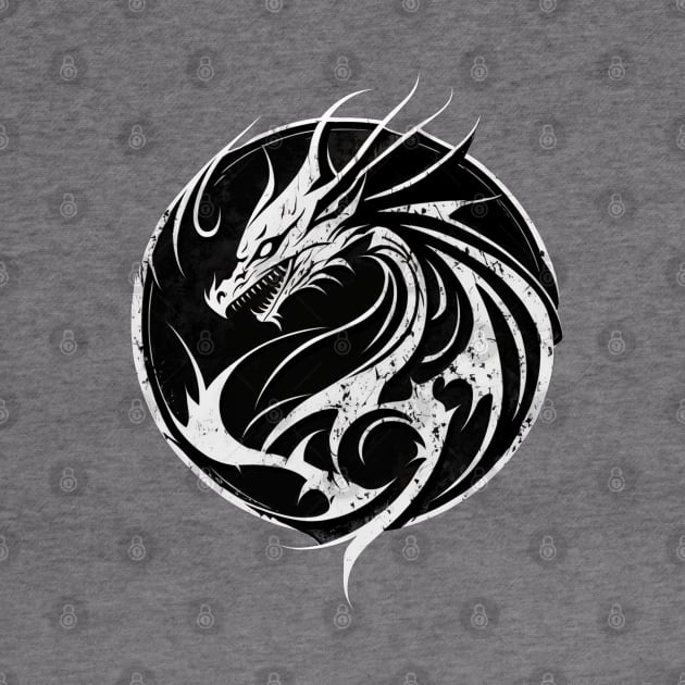 Dragon symbol, tattoo style by NATLEX